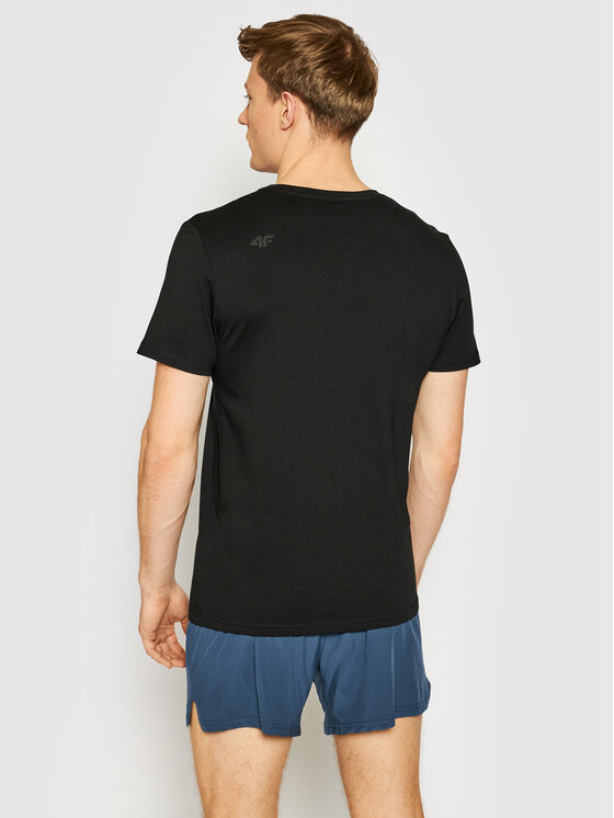 4F 4F T-Shirt NOSH4-TSM003 Czarny Regular Fit
