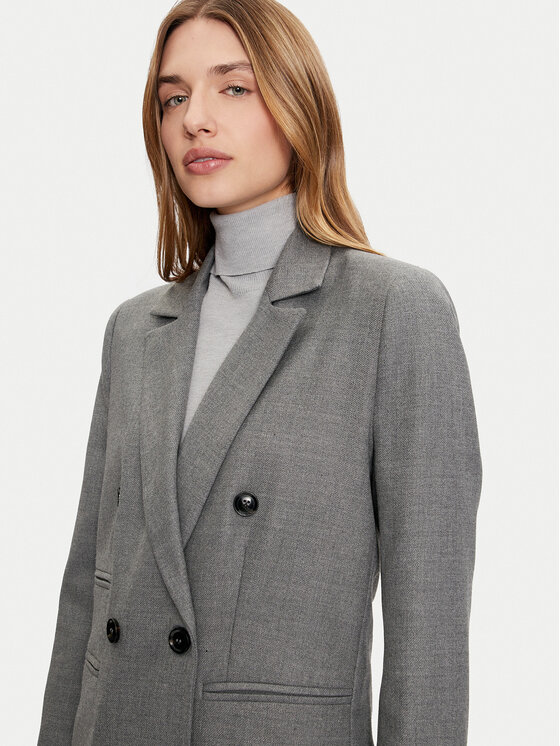 Haveone Haveone Marynarka JVI-M032 Szary Regular Fit