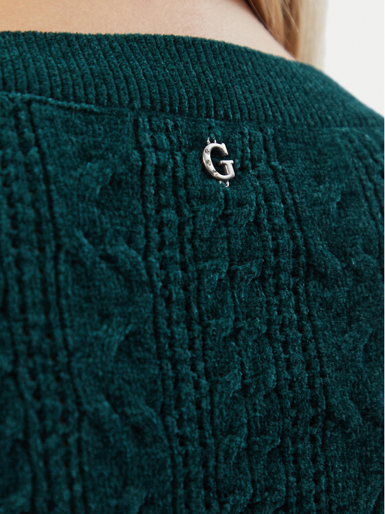 Guess Guess Džemper haljina W6BK31 Z1443 Tamno zelena Regular Fit