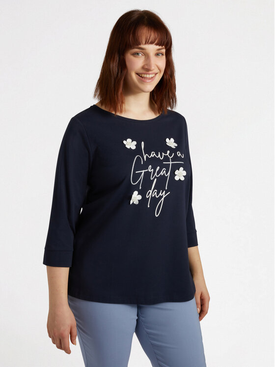Fiorella Rubino Fiorella Rubino T-shirt G177L008483N034 Blu Regular Fit