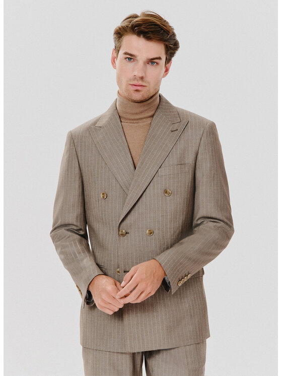 Pako Lorente Pako Lorente Marynarka P24WF-3G-004 Beżowy Slim Fit