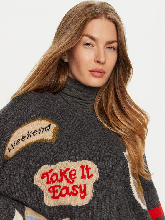 Weekend Max Mara Weekend Max Mara Džemper Talamo 2425366212 Siva Relaxed Fit