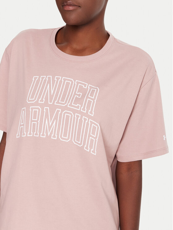 Under Armour Under Armour Тишърт Ua Rival Campus 6007883 Розов Oversize