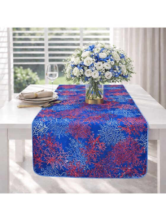 Roseberry Home Roseberry Home Bieżnik Seaweed Niebieski