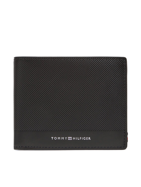 Férfi Nagyméretű férfi pénztárca Tommy Hilfiger, Fekete, Th Foundation Cc And Coin AM0AM13508