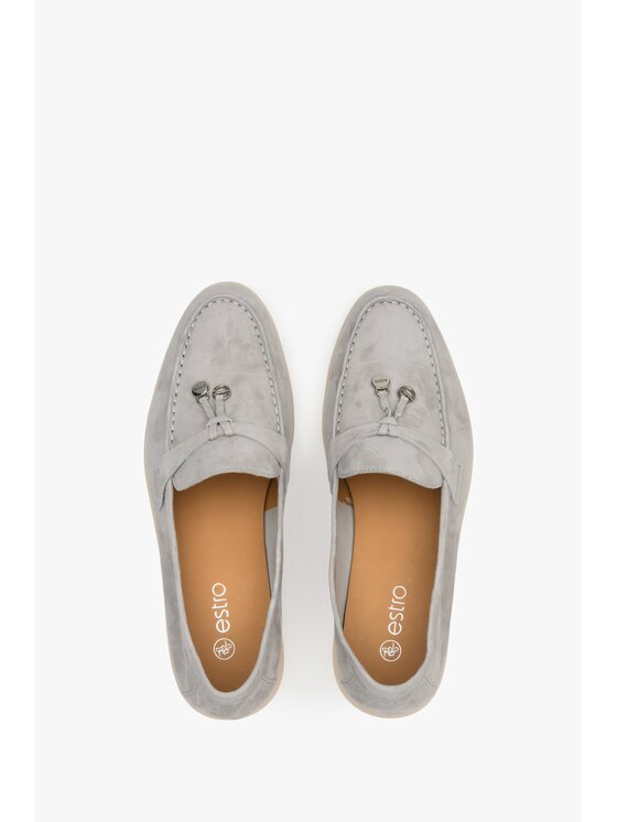 Estro Estro Μοκασίνια ER00112678 Γκρι
