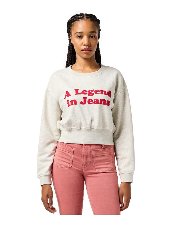 Wrangler Wrangler Felpa 112362582 Écru Relaxed Fit