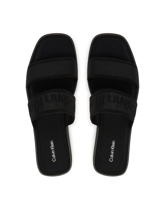 Calvin Klein Calvin Klein Papucs Flatform Sndl Webbing HW0HW02878 Fekete