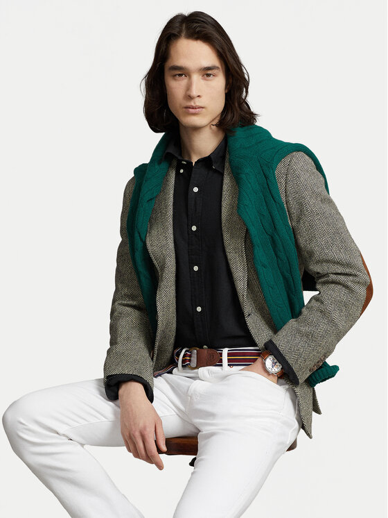 Polo Ralph Lauren Polo Ralph Lauren Риза Bsr 710772290 Черен Custom Fit