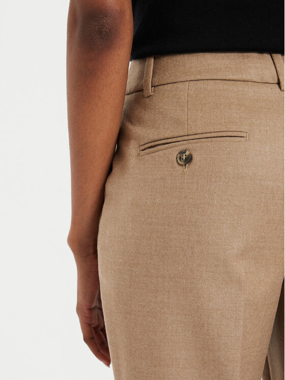 Weekend Max Mara Weekend Max Mara Штани з тканини Caldaia 2425136132 Бежевий Regular Fit