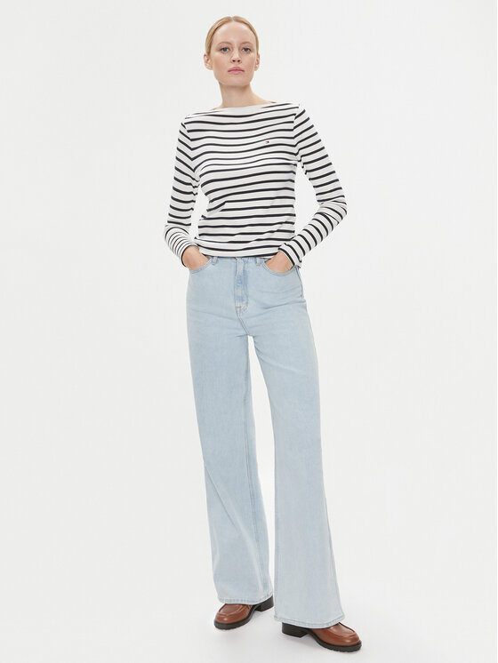 Tommy Hilfiger Tommy Hilfiger Blúz Cody WW0WW40829 Ekru Slim Fit