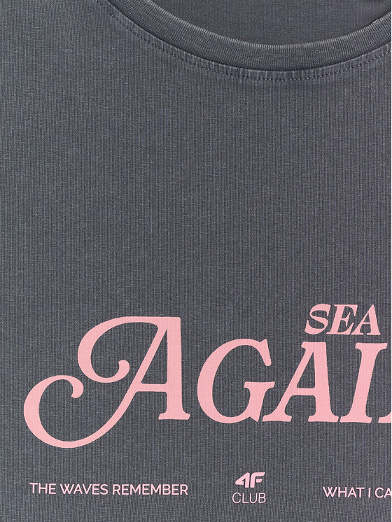 4F 4F T-Shirt APRES SEA Szary Slim Fit