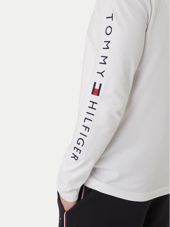 Tommy Hilfiger Tommy Hilfiger Тениска с дълъг ръкав Logo MW0MW09096 Бял Regular Fit