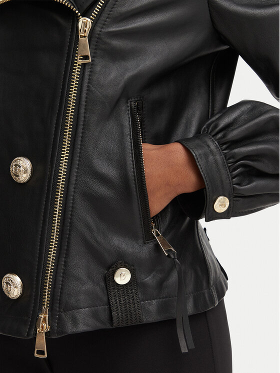 Babylon Babylon Lederjacke DSG548 Schwarz Regular Fit