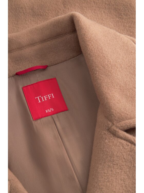 Tiffi Tiffi Płaszcz 22810 Beżowy Regular Fit
