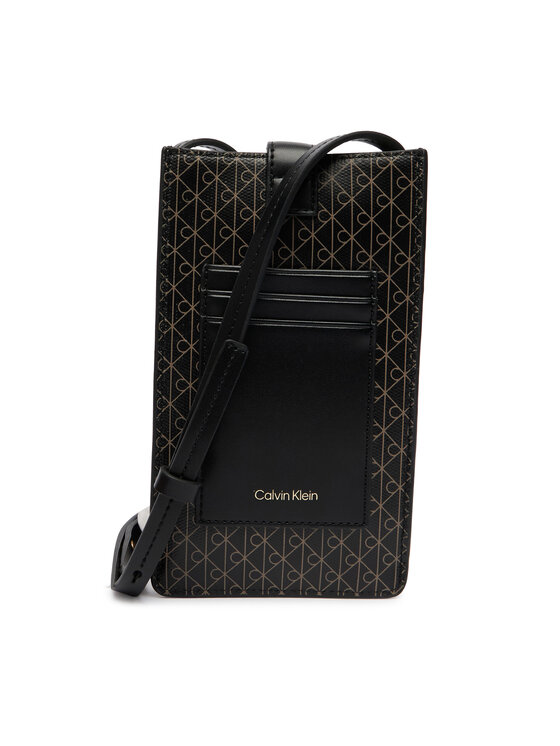 Calvin Klein Calvin Klein Taška na telefón Emblem Aop Phone Crossbody LV04F1115G Čierna