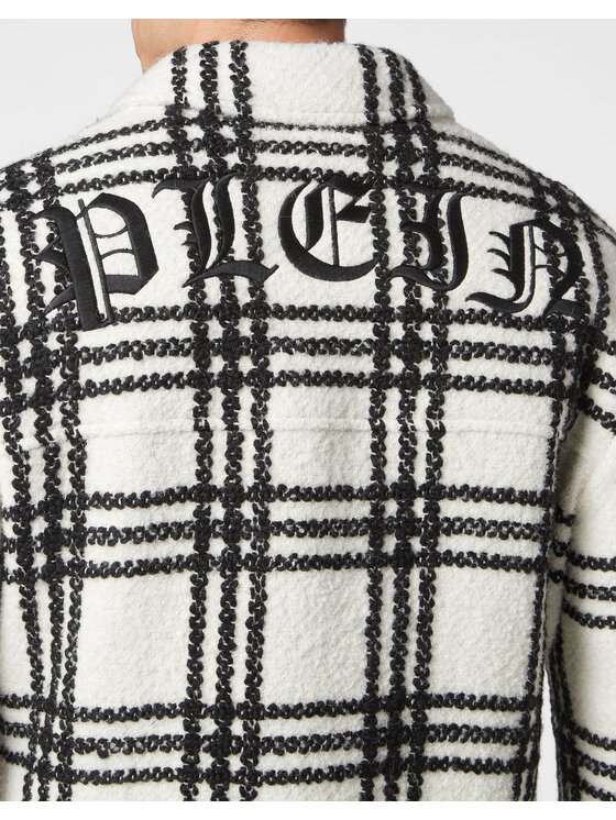 PHILIPP PLEIN PHILIPP PLEIN Kurtka bomber 4027 Biały Regular Fit