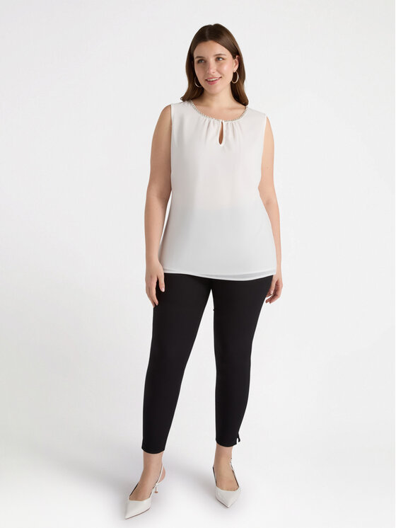 Fiorella Rubino Fiorella Rubino T-shirt G395L008162N011 Bianco Regular Fit