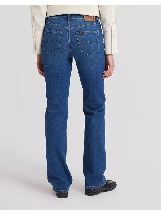 Lee Lee Jeansy LONDON Niebieski Straight Leg