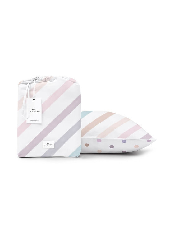 White pocket White pocket Komplet pościeli satynowa Kolorowy