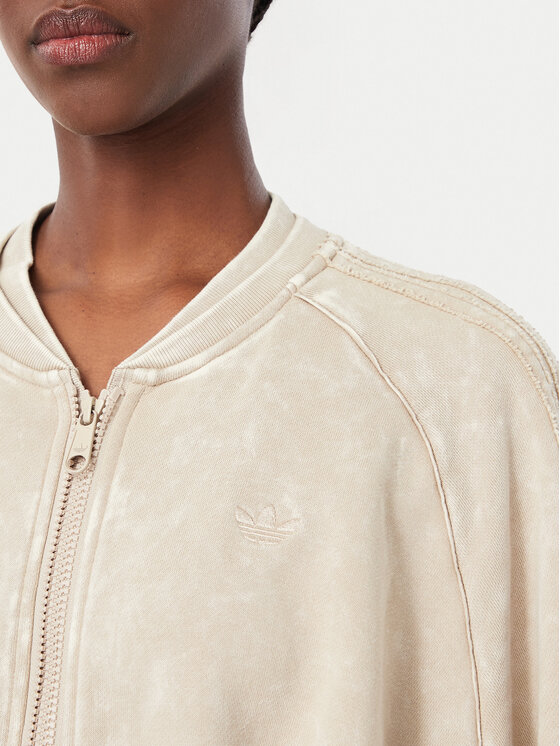 adidas adidas Bluza Sst Double Layered Cropped Track Top KT2228 Beżowy Regular Fit
