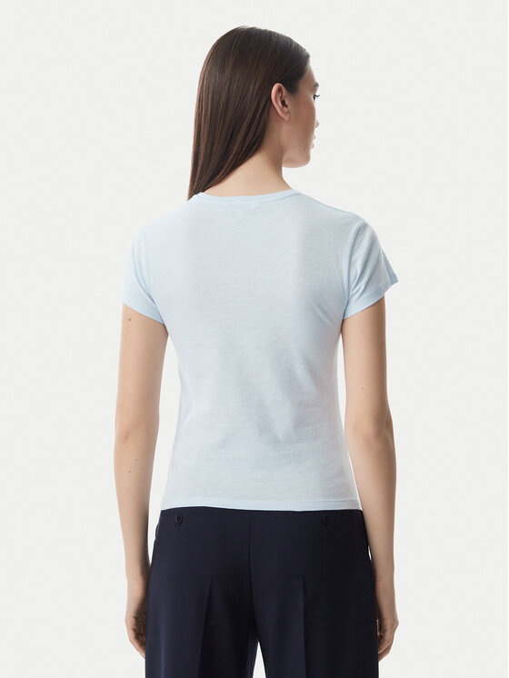 Tommy Hilfiger Tommy Hilfiger Тишърт WW0WW48702 Светлосин Slim Fit