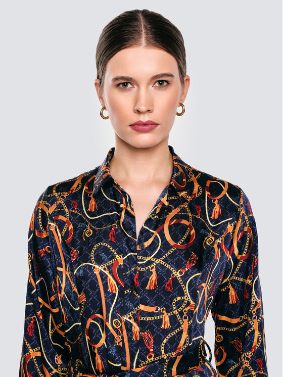 BIG STAR BIG STAR Sukienka codzienna UMI Granatowy Shirt Fit