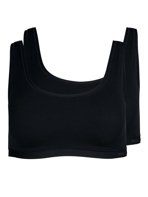 Skiny Skiny Sada 2 podprsenek Bra Top 080076 Černá Slim Fit