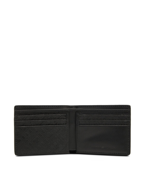 Tommy Hilfiger Tommy Hilfiger Duży Portfel Męski Th Monogram Mini Cc Wallet AM0AM13251 Czarny