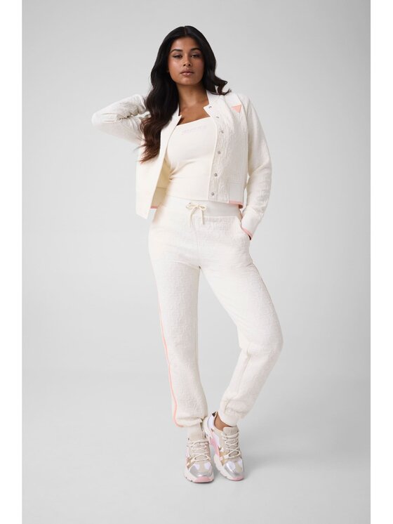 Guess Guess Spodnie materiałowe 183940 Beżowy Classic Fit