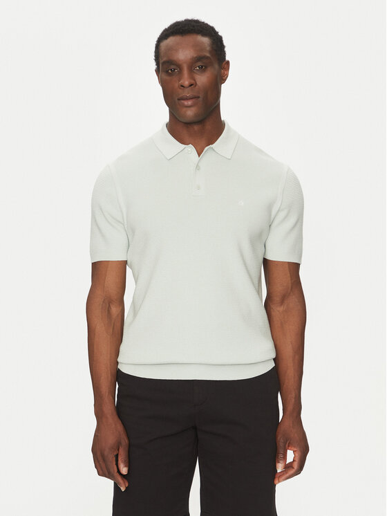 Męskie Polo Calvin Klein, Rozmiar XL, Écru, Micro Waffle Polo S/S K10K114465