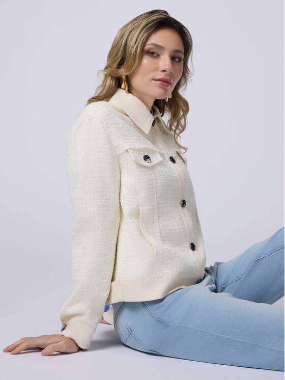 Oltre Oltre Giacca outdoor R129R002160N011 Bianco Regular Fit