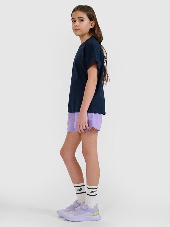 4F 4F Szorty sportowe BASIC+ Fioletowy Regular Fit