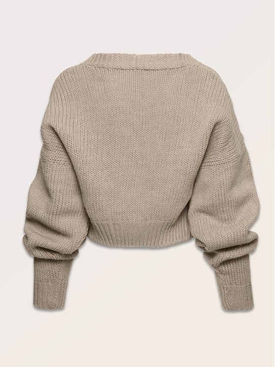 La Mania La Mania Sweter NATIE Beżowy Classic Fit