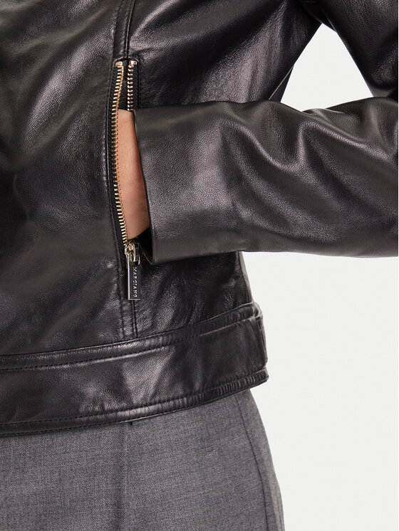 Marciano Guess Marciano Guess Lederjacke 5YGL09 7345A Schwarz Regular Fit