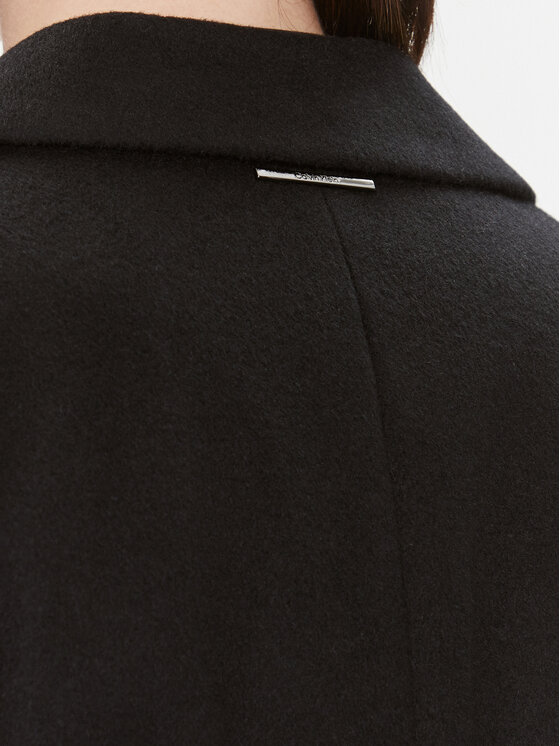 Calvin Klein Calvin Klein Płaszcz wełniany Essential K20K205937 Czarny Regular Fit