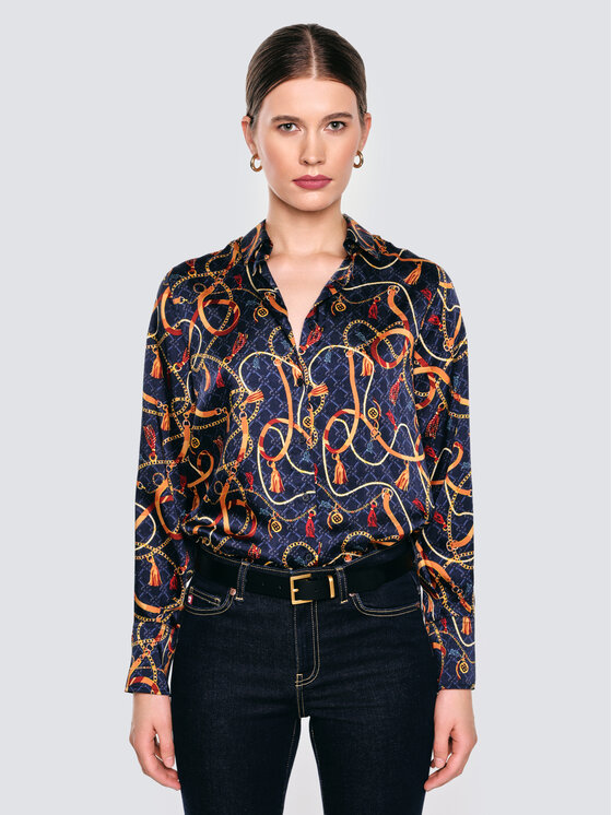 BIG STAR BIG STAR Koszula DORTA Granatowy Basic Fit
