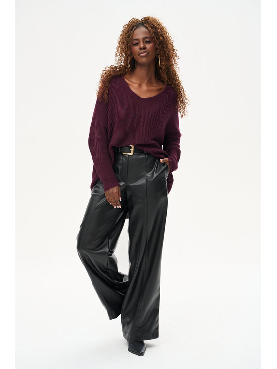 blue shadow blue shadow Sweter Danthe Fioletowy Regular Fit