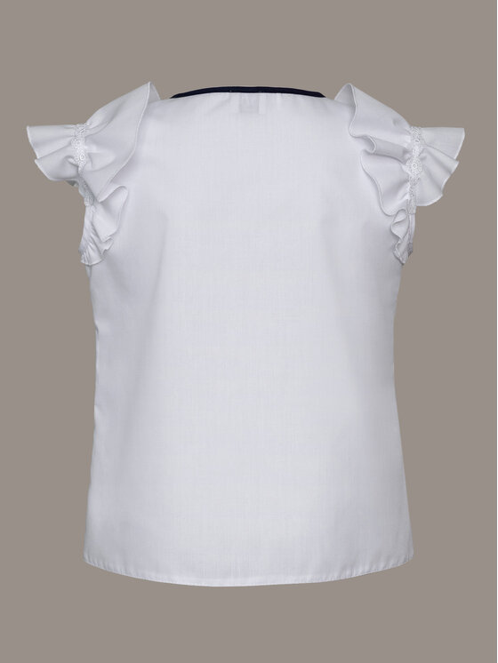 SLY SLY Bluzka 4S-105 Biały Comfortable Fit