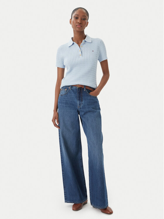 Tommy Hilfiger Tommy Hilfiger Пуловер WW0WW41474 Син Regular Fit