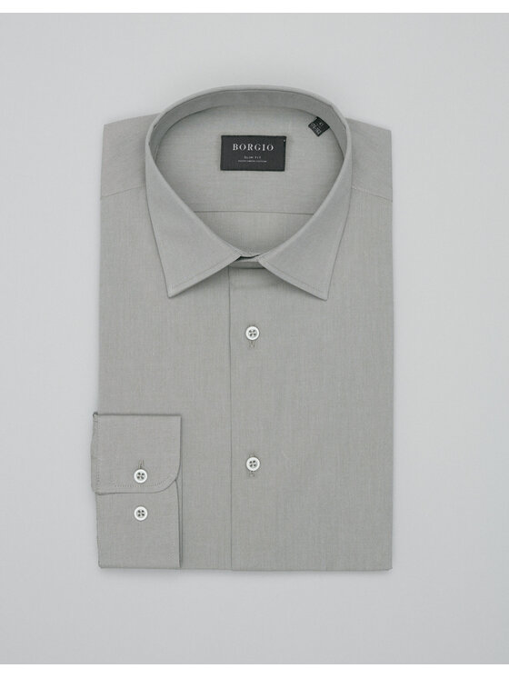 Borgio Borgio Koszula Ascoli_00677 Zielony Slim Fit
