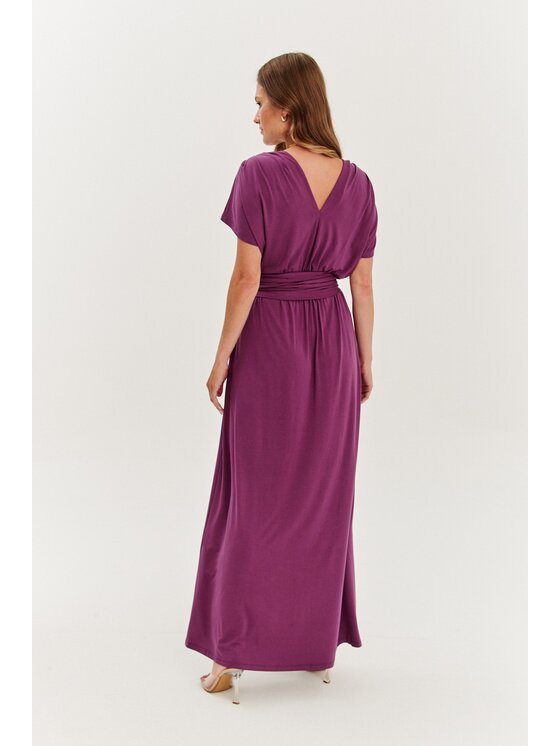 NAOKO NAOKO Sukienka codzienna Midnight Dahlia Fioletowy Regular Fit
