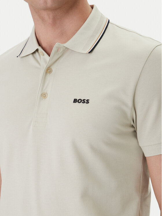 BOSS BOSS Polokošile Birdie Paule 50559365 Béžová Slim Fit