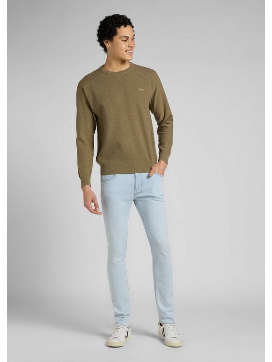 Lee Lee Maglione RAGLAN CREW KNIT Verde Regular Fit