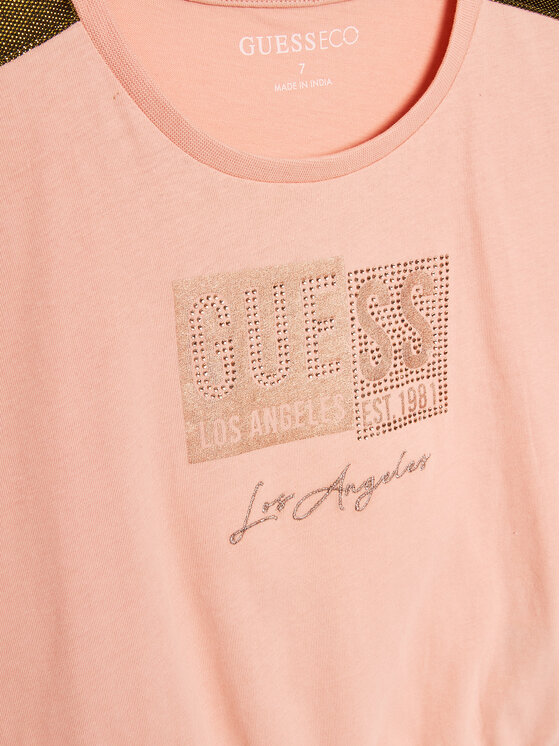 Guess Guess T-Shirt J3GI11 K8HM3 Ροζ Boxy Fit