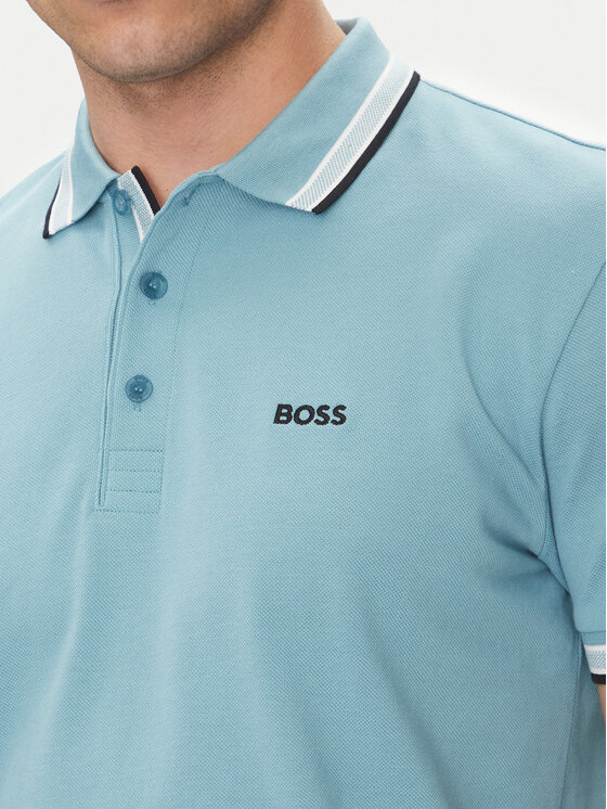 BOSS BOSS Тениска с яка и копчета Paddy 50469055 Син Regular Fit