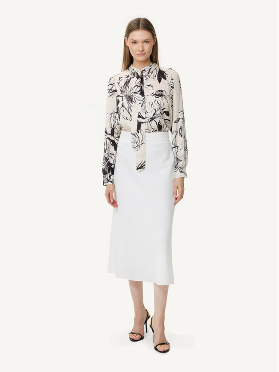 KMX KMX Spódnica midi 116230009 Écru Flare Fit