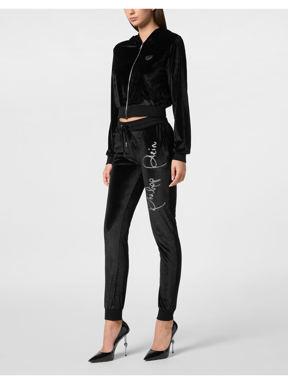 PHILIPP PLEIN PHILIPP PLEIN Jogger nohavice 9543 Čierna Regular Fit