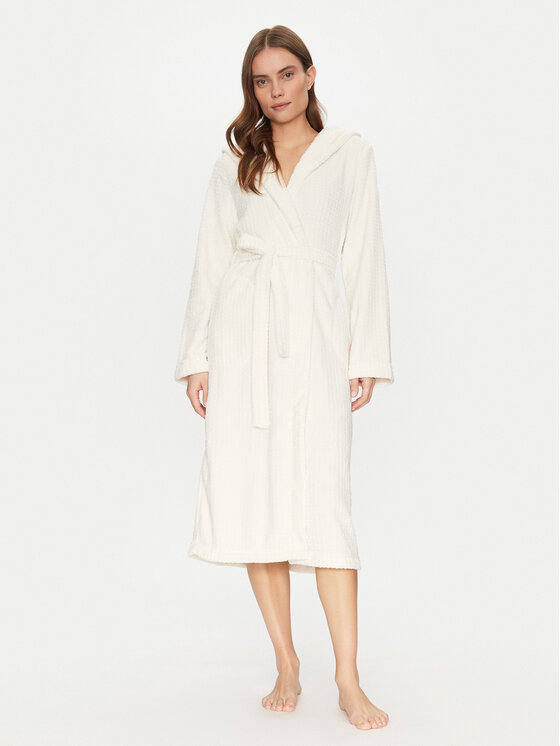 Hunkemöller Hunkemöller Hommikumantel Waffle 301439 Valge