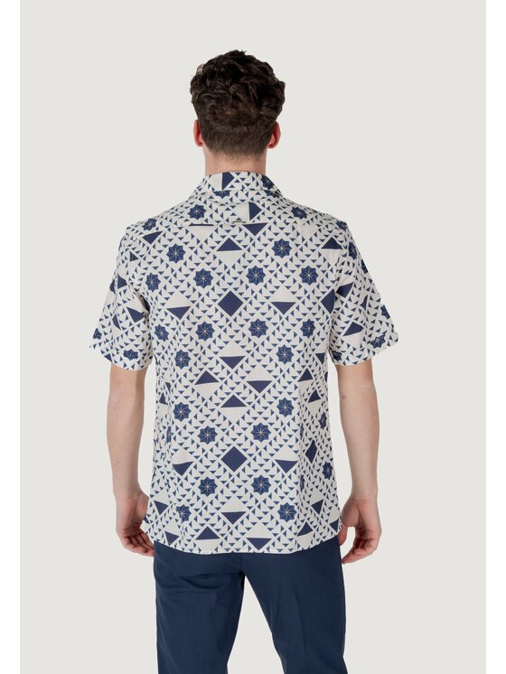 Antony Morato Antony Morato Camicia HONOLULU REGULAR STRAIGHT FIT WITH LOGOED METAL BADGE Blu Regular Fit
